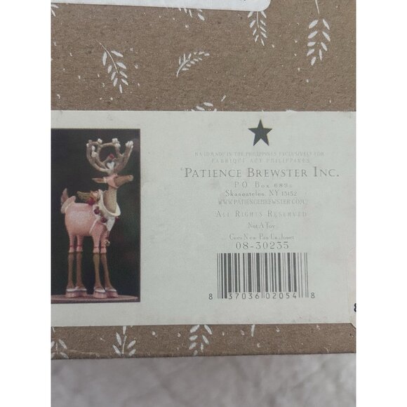 Patience Brewster Krinkles Ornament DASHAWAY CUPID Reindeer 08-30235 w/ box - Picture 5 of 8